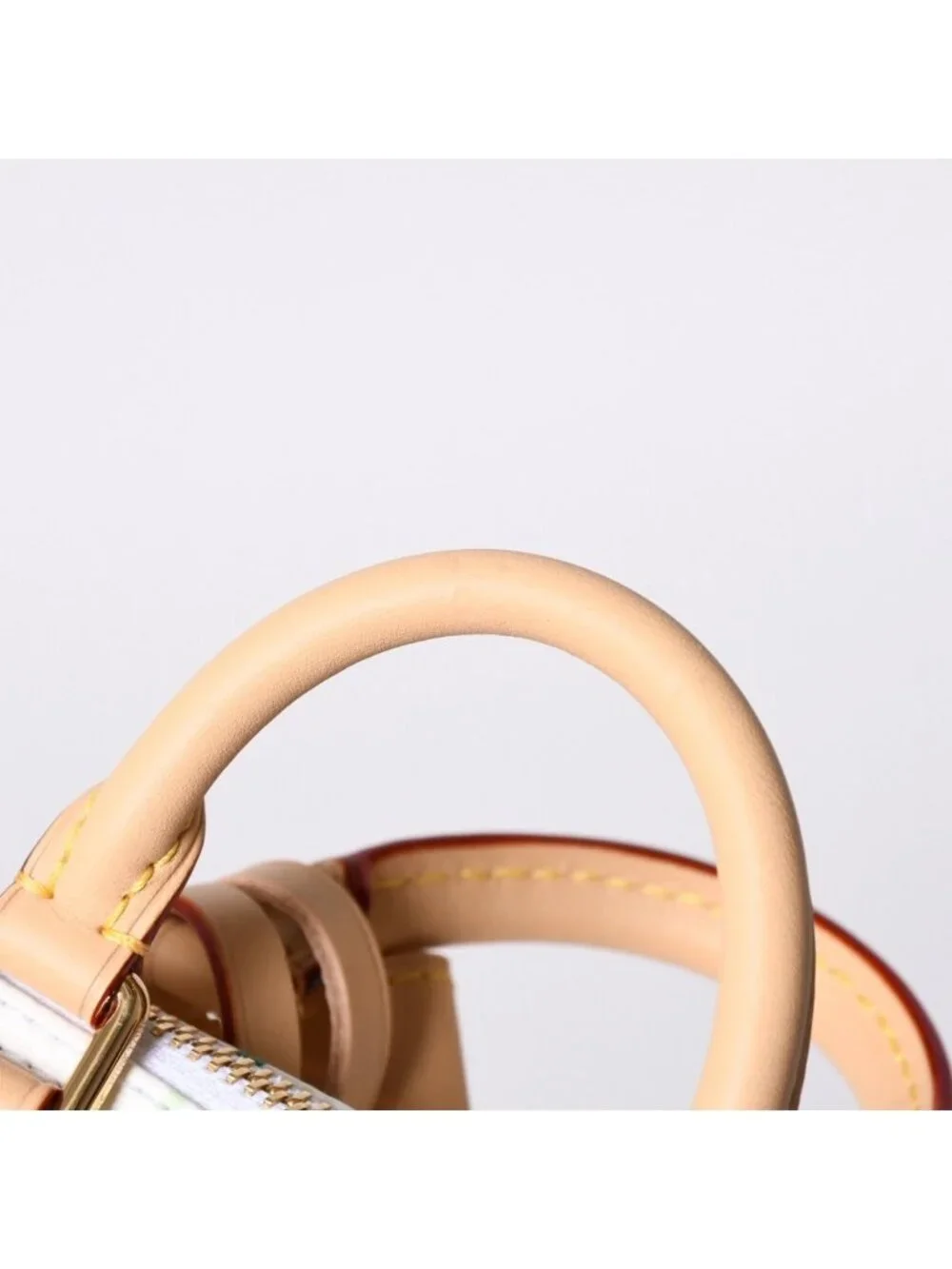 Louis Vuitton Nano Speedy Handbag Monogram Multicolor White Takashi Murakami